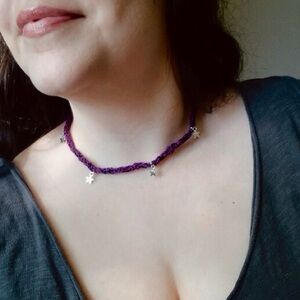 Purple Star Charm Necklace